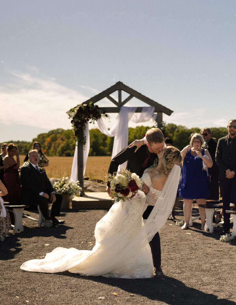 Romantic wedding portrait of bride and groom on Ottawa wedding day photographed by Calgary documentary style wedding photographer Danielle Boulger Photography