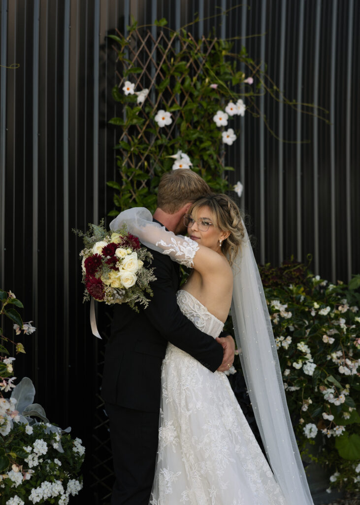 Romantic wedding portrait of bride and groom on Ottawa wedding day photographed by documentary style British Columbia wedding photographer Danielle Boulger Photography